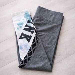 Victoria's Secret Gray Leggings with Black and White Accents
